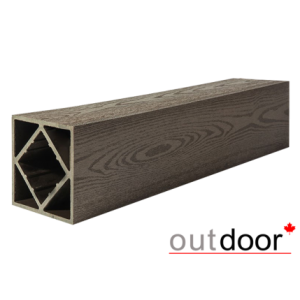 Столб из ДПК Outdoor темно-коричневый с рис. дерево 120х120х3000 мм, шт